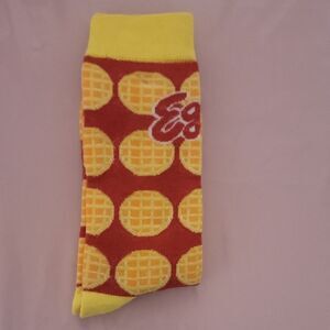 Waffle 🫏 Patterned Socks - Yellow and Red